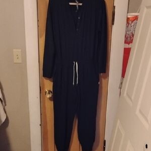 Vuori Henley Jumpsuit In Navy, M